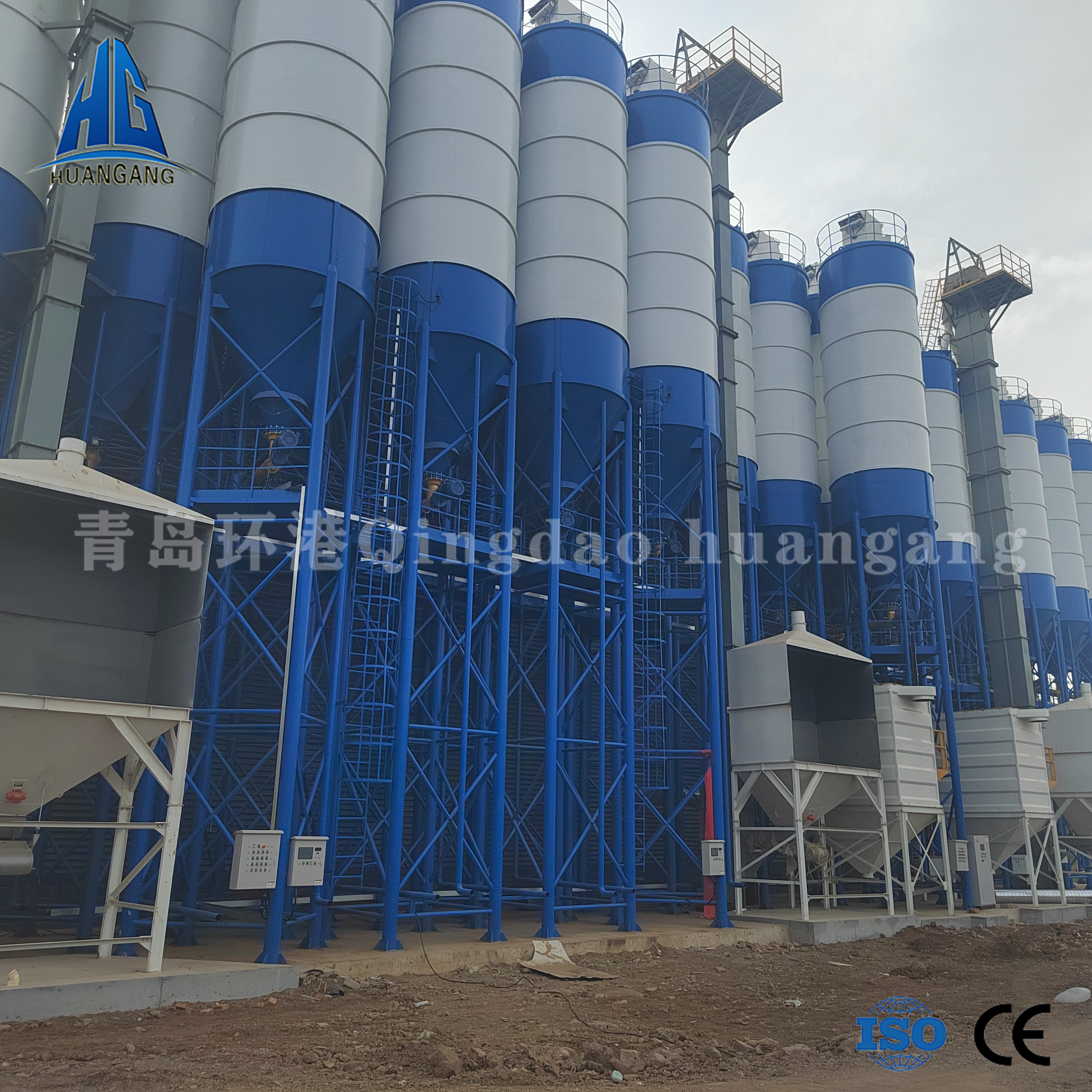 Dry-mixed mortar line