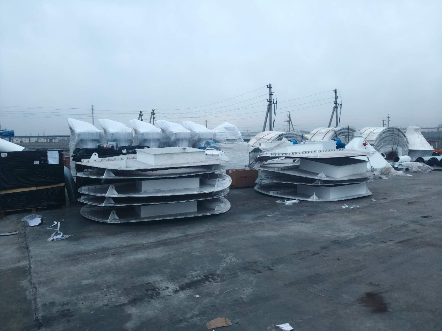 Installation site of dry-mixed mortar equipment